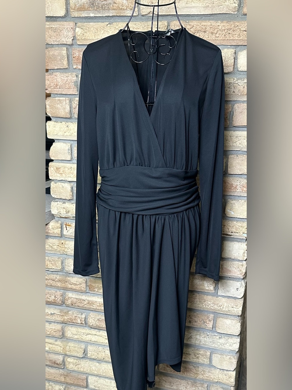 NWT Lauren Ralph Lauren Black Long-Sleeve Dress Size 10